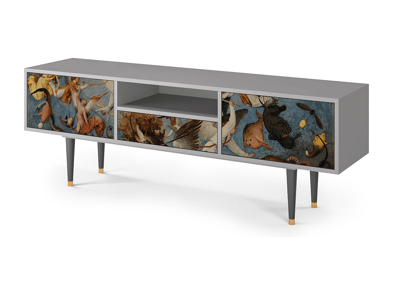 Meuble TV - 170х59х41 cm - T6 - The Fall, Gris