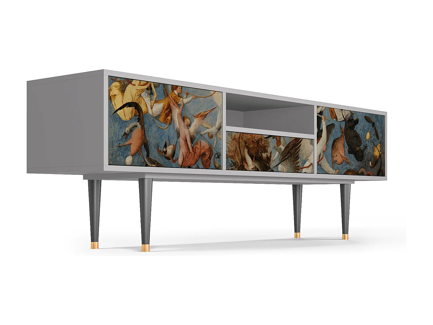 Meuble TV - 170х59х41 cm - T6 - The Fall, Gris