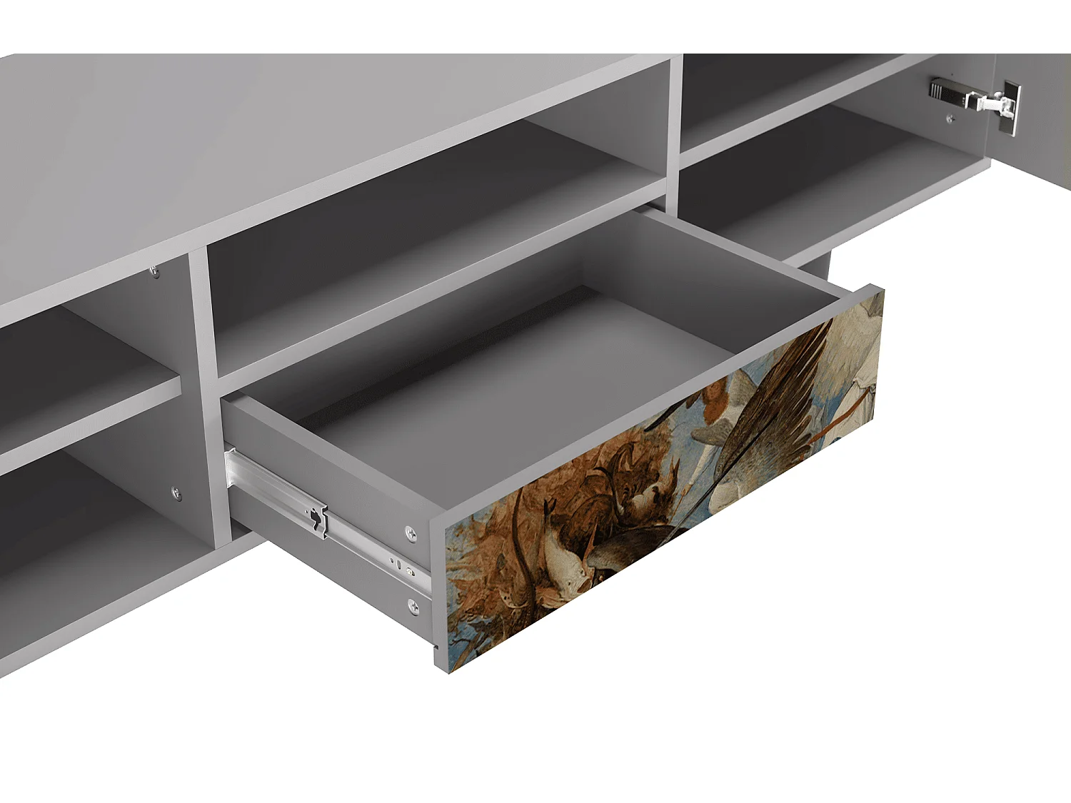 Meuble TV - 170х59х41 cm - T6 - The Fall, Gris