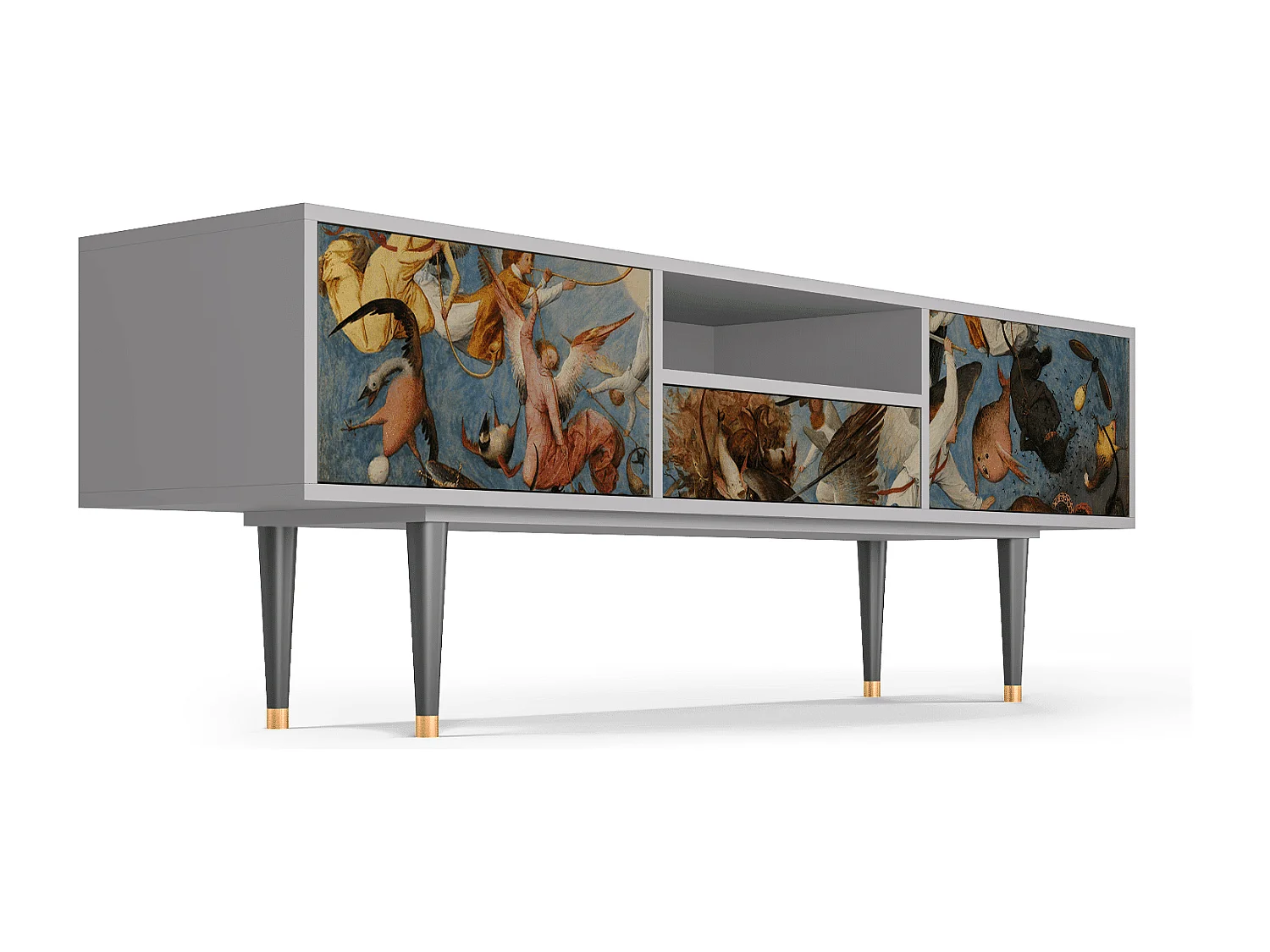 Meuble TV - 170х59х41 cm - T6 - The Fall, Gris