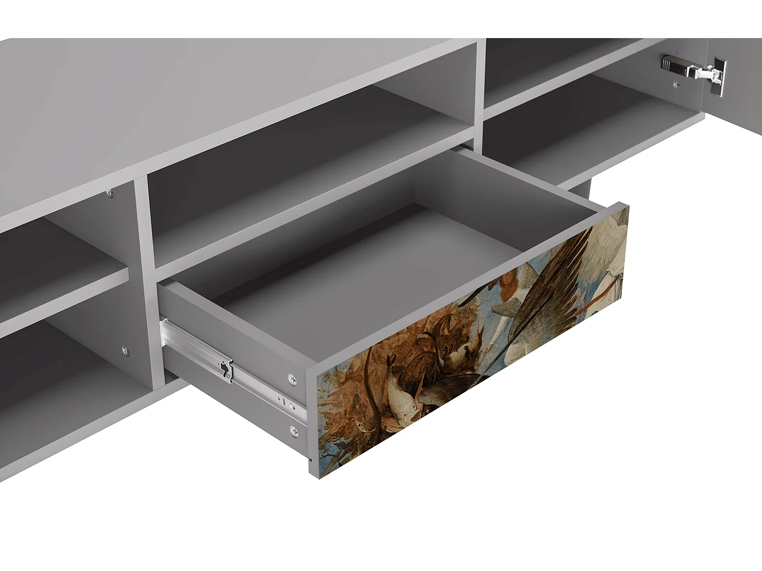 Meuble TV - 170х59х41 cm - T6 - The Fall, Gris