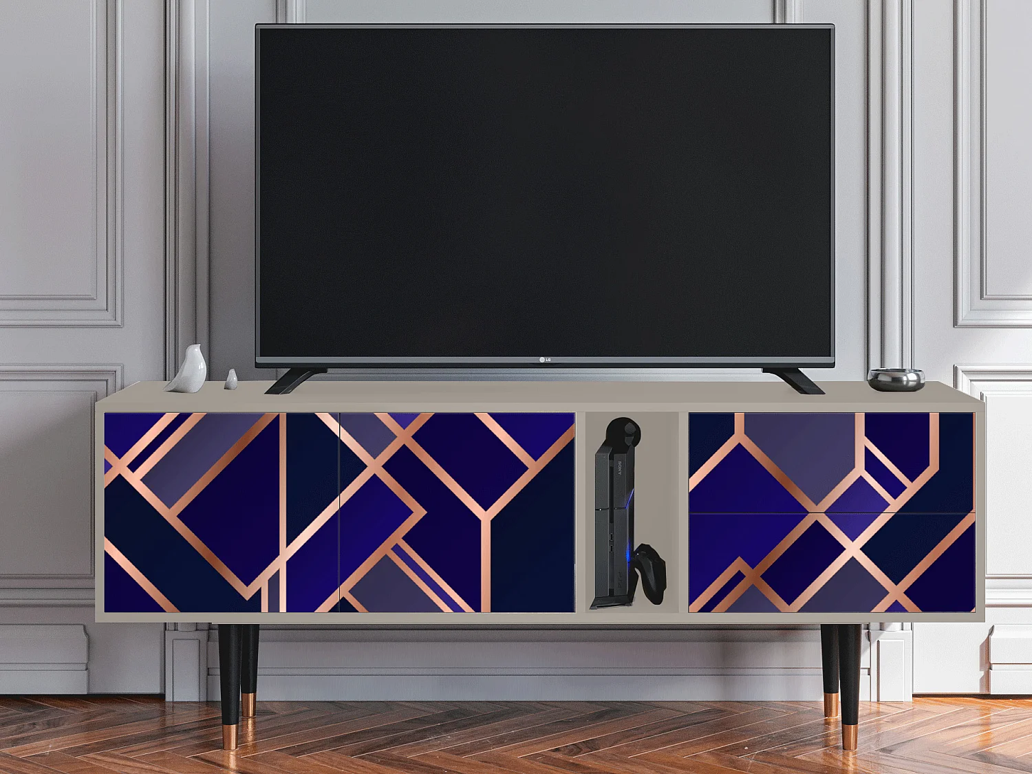 Meuble TV - 170х69х48 cm - T1 - Aquamarine Getsby, Sable