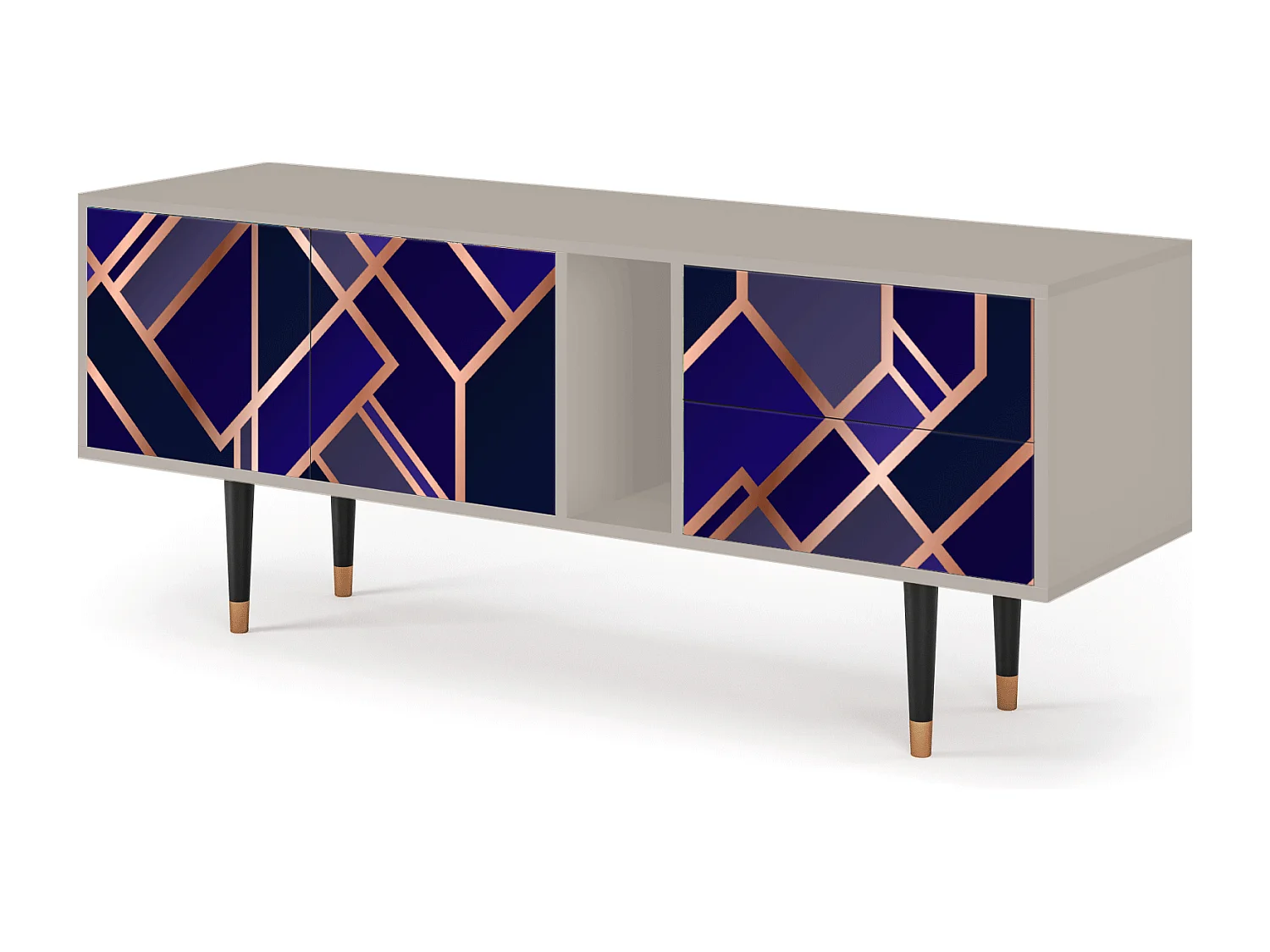 Meuble TV - 170х69х48 cm - T1 - Aquamarine Getsby, Sable