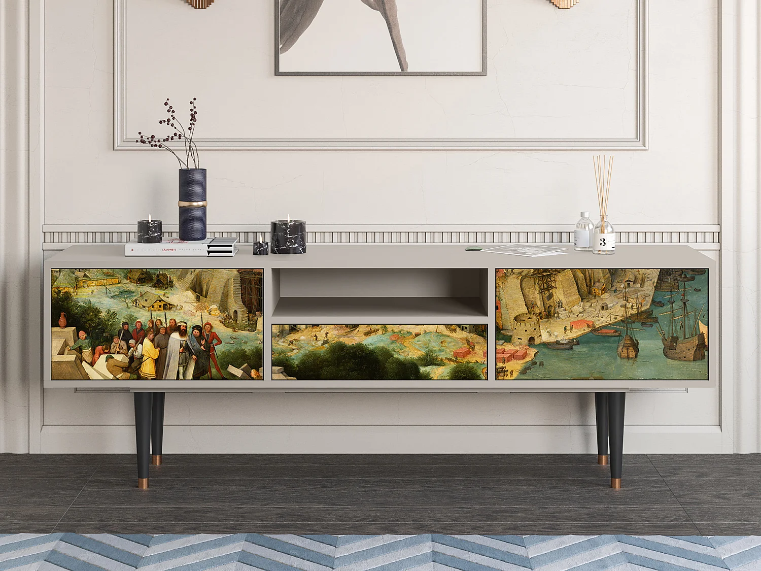 TV-Möbel - 170х59х41 cm - T6 - Elder The Tower, Sand