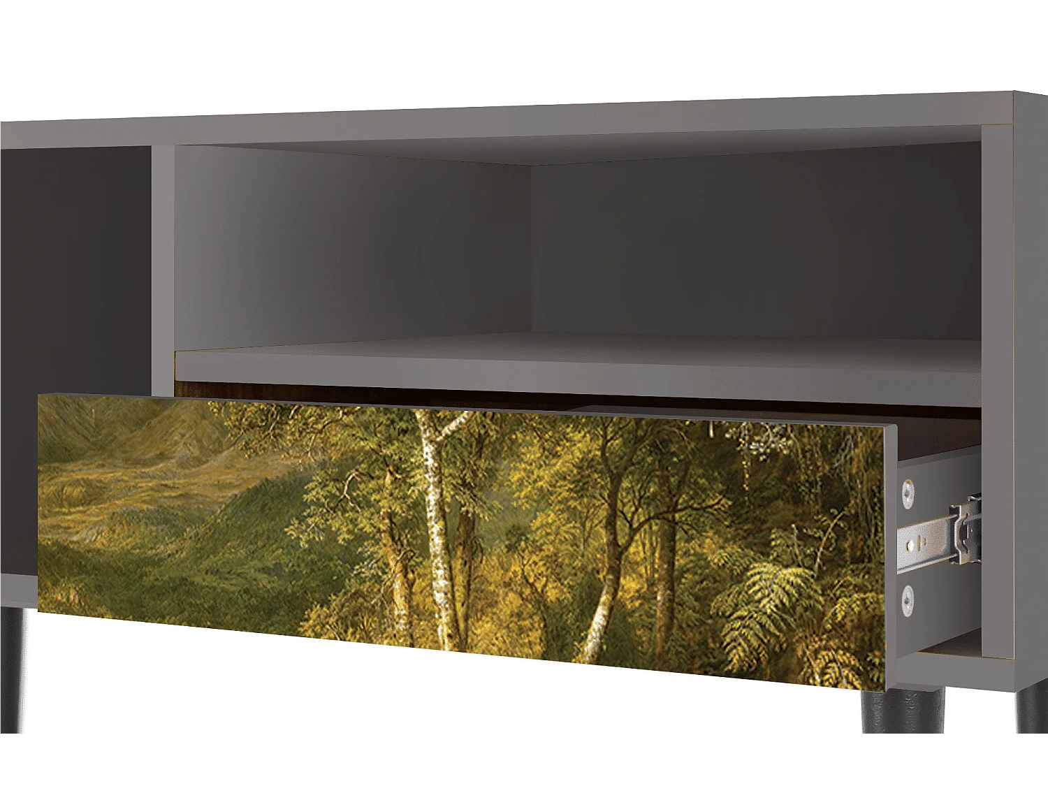 Meuble TV - 115х59х48 cm - T3 - The Heart of the Andes , Gris