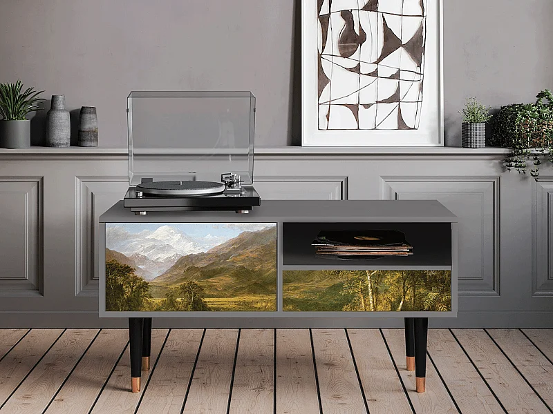 Meuble TV - 115х59х48 cm - T3 - The Heart of the Andes , Gris