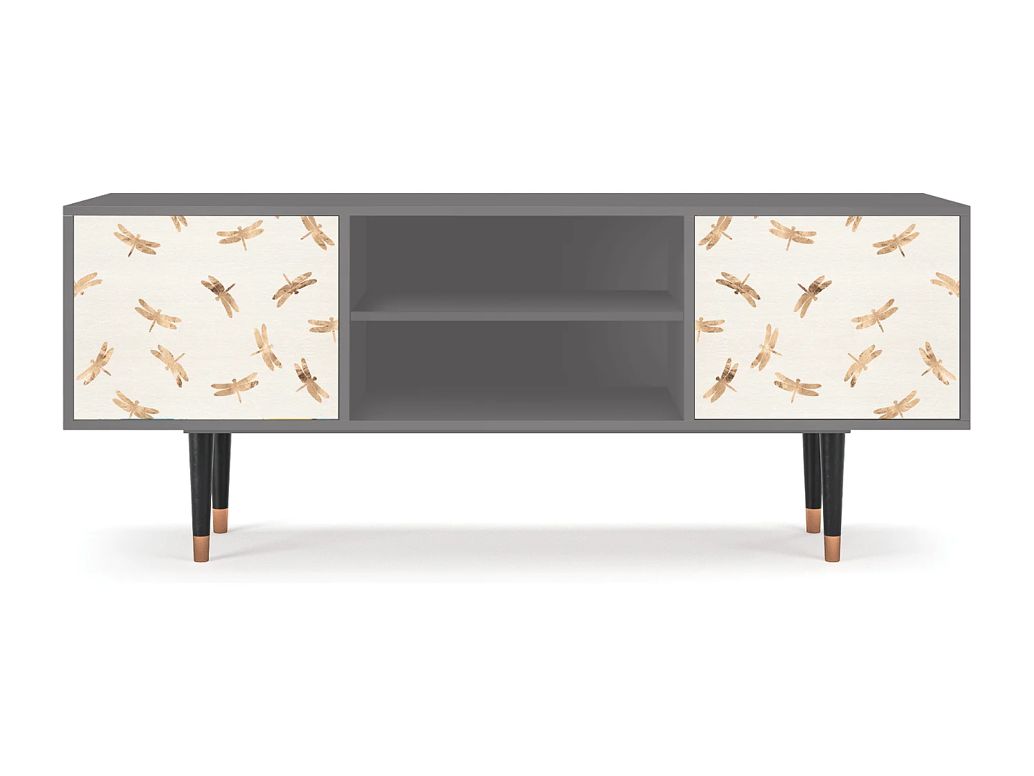 Meuble TV - 170х69х48 cm - T2 - Nude Dragonflies, Gris