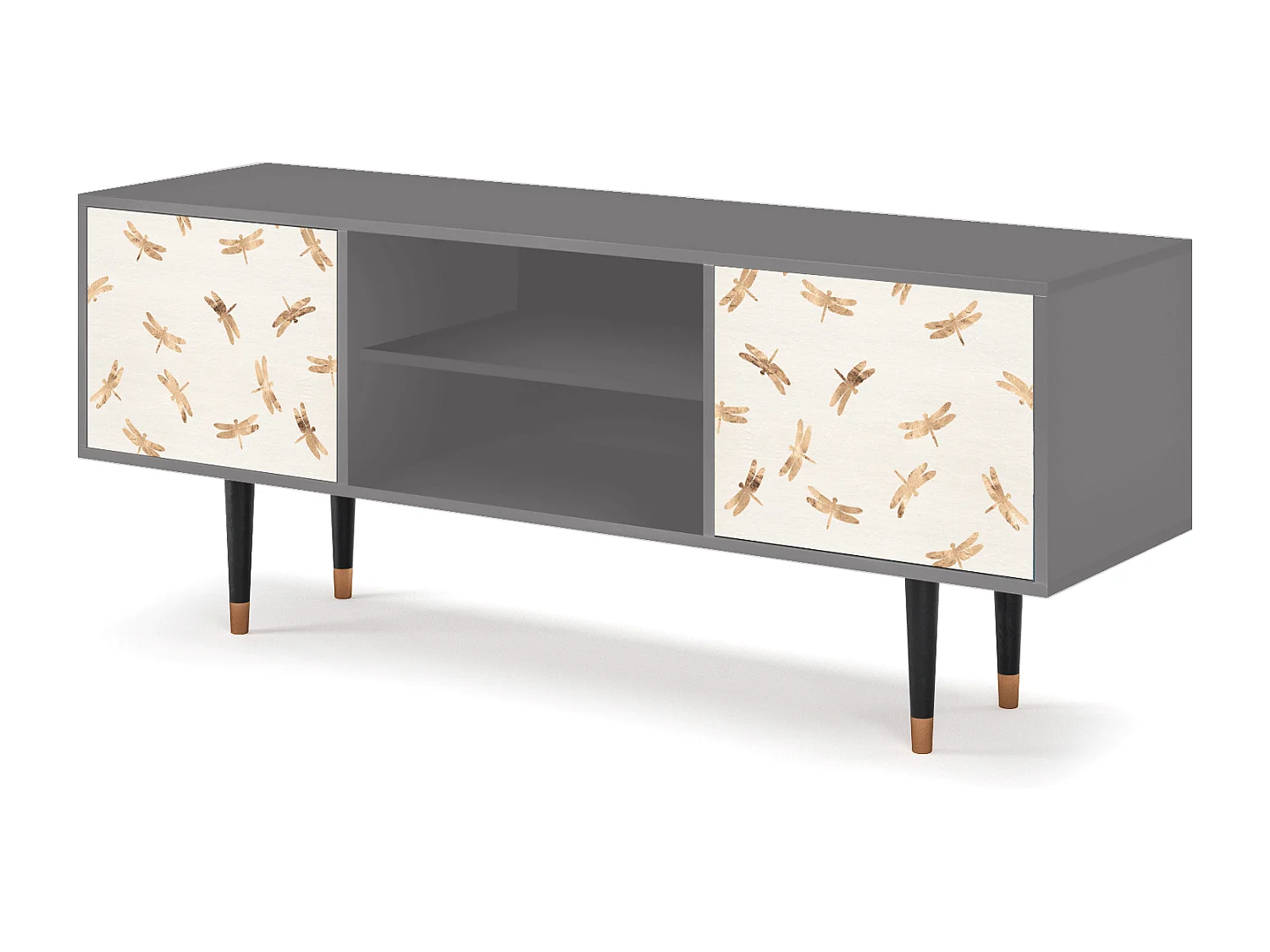 Meuble TV - 170х69х48 cm - T2 - Nude Dragonflies, Gris