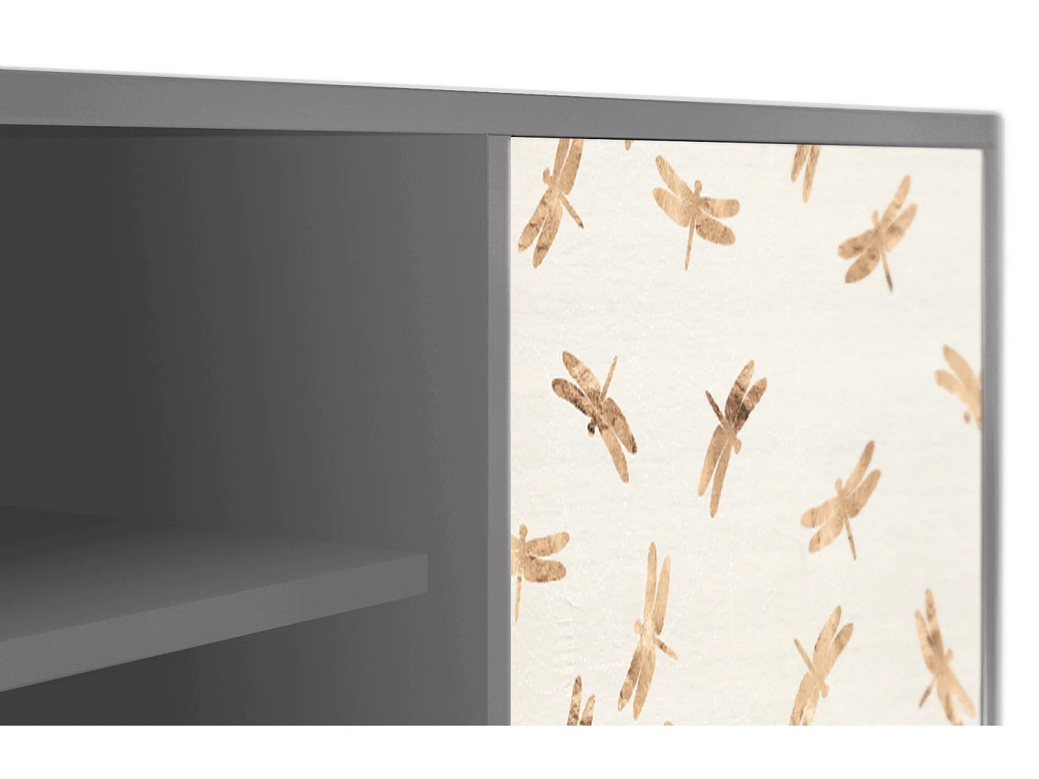 Meuble TV - 170х69х48 cm - T2 - Nude Dragonflies, Gris