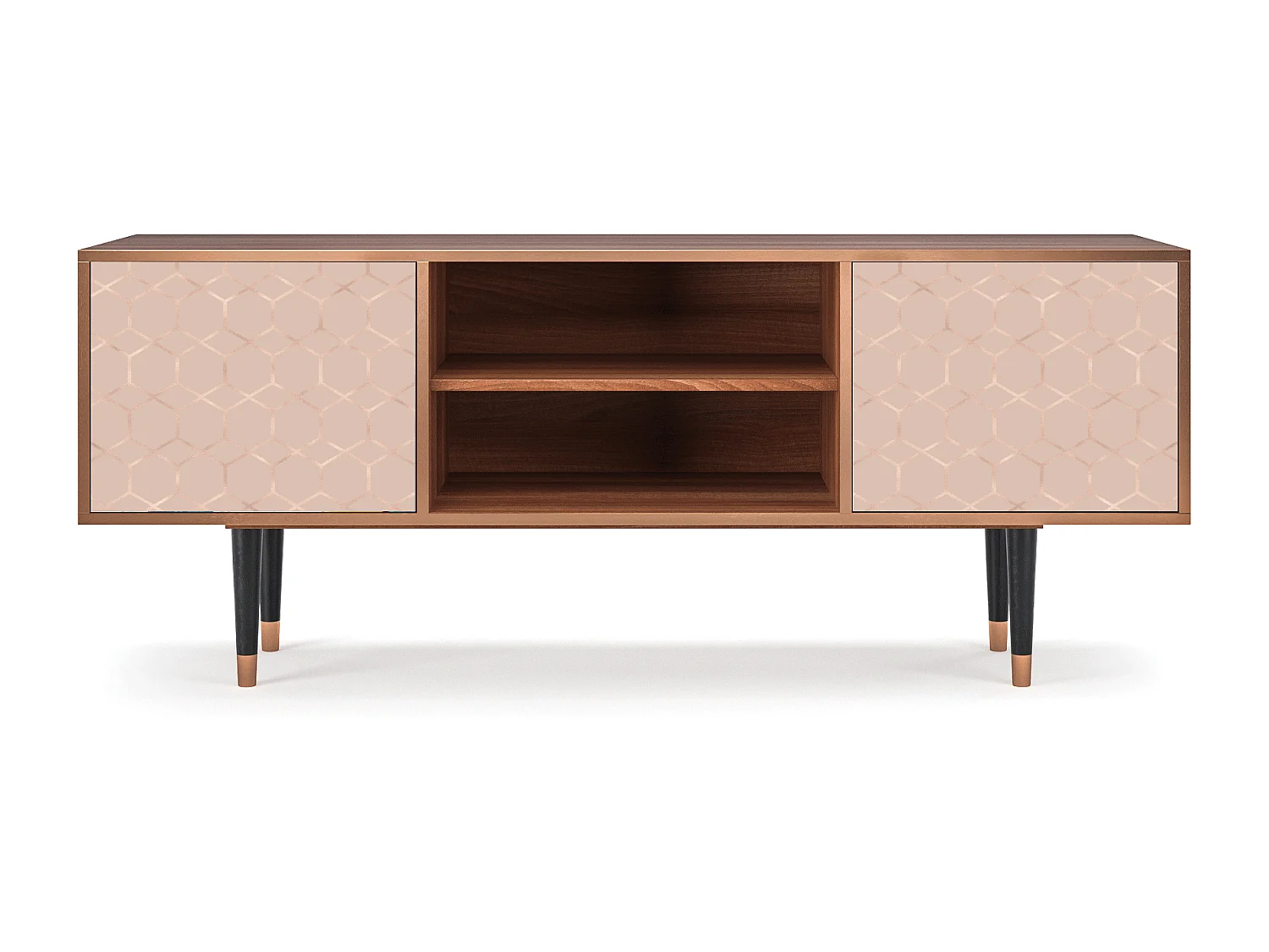 Mobile TV - 170х69х48 cm - T2 - Rose Honeycomb, Noce