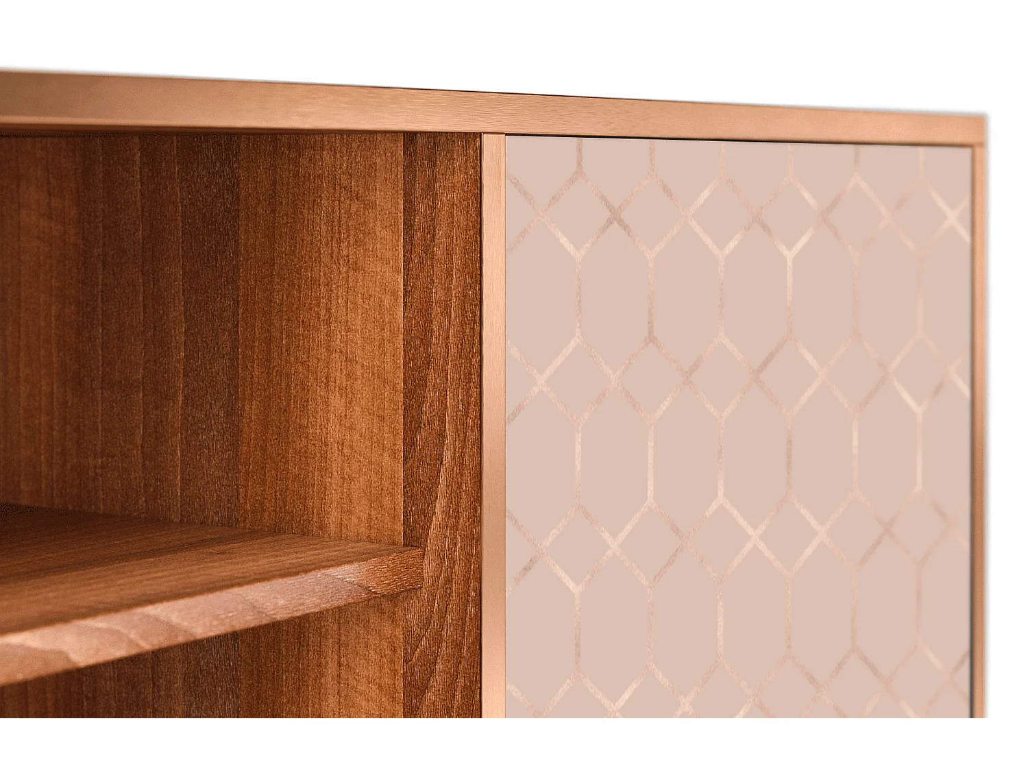 Mobile TV - 170х69х48 cm - T2 - Rose Honeycomb, Noce