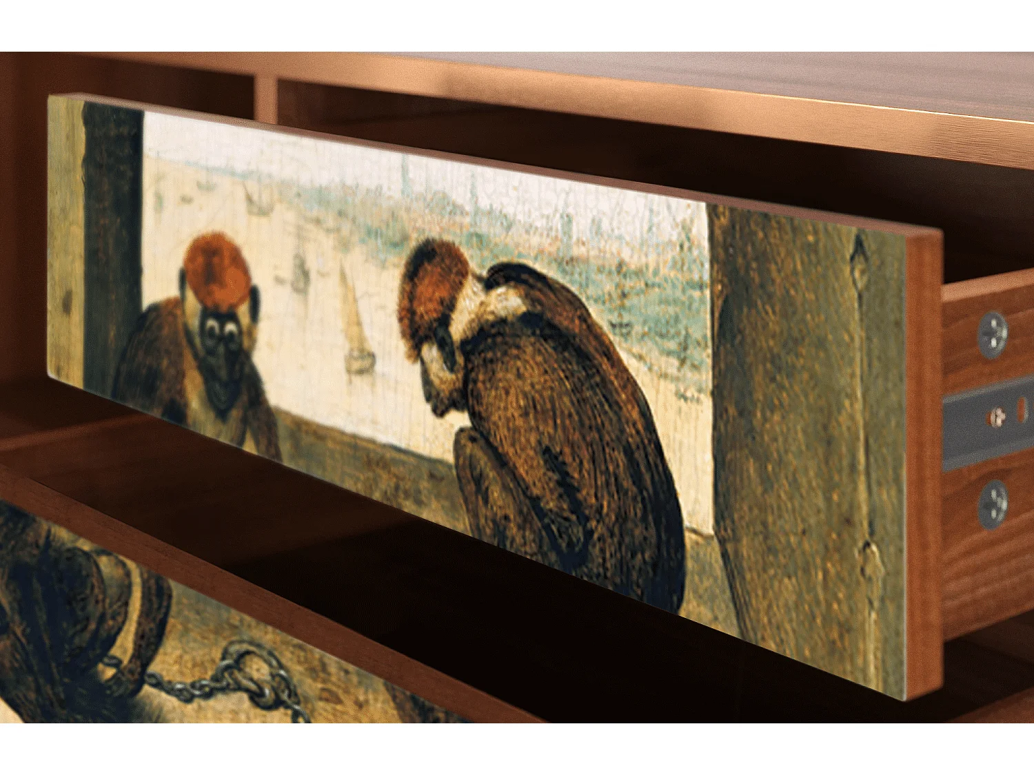 Mueble de TV - 170х59х48 cm - T4 - Two Monkeys, Nogal