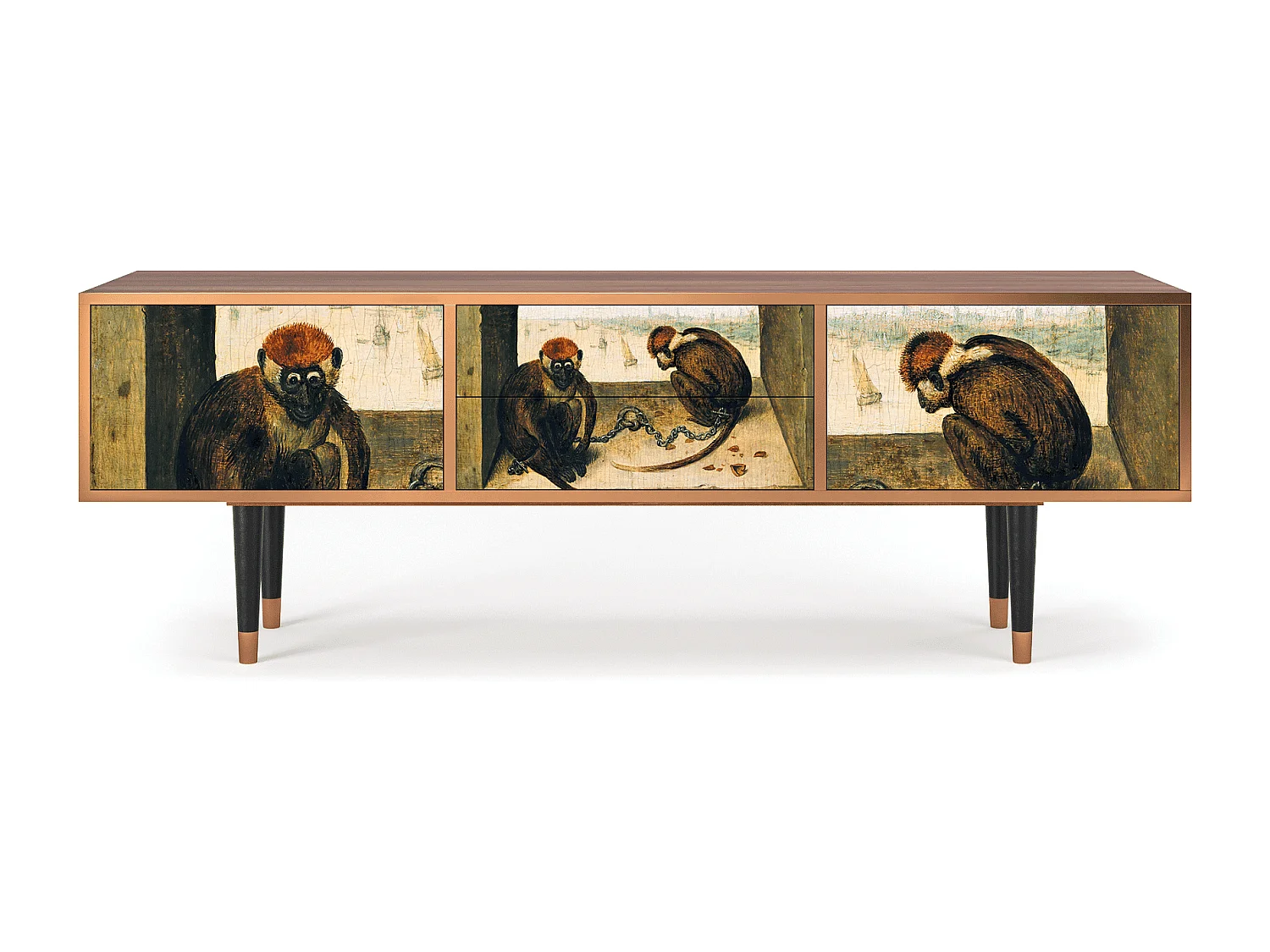 Meuble TV - 170х59х48 cm - T4 - Two Monkeys, Noyer