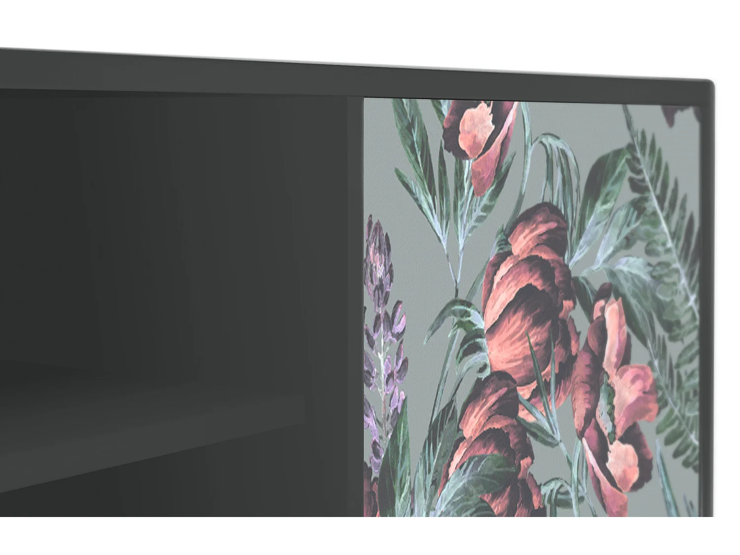 Mueble de TV - 170х69х48 cm - T2 - Light Peonies, Antracite