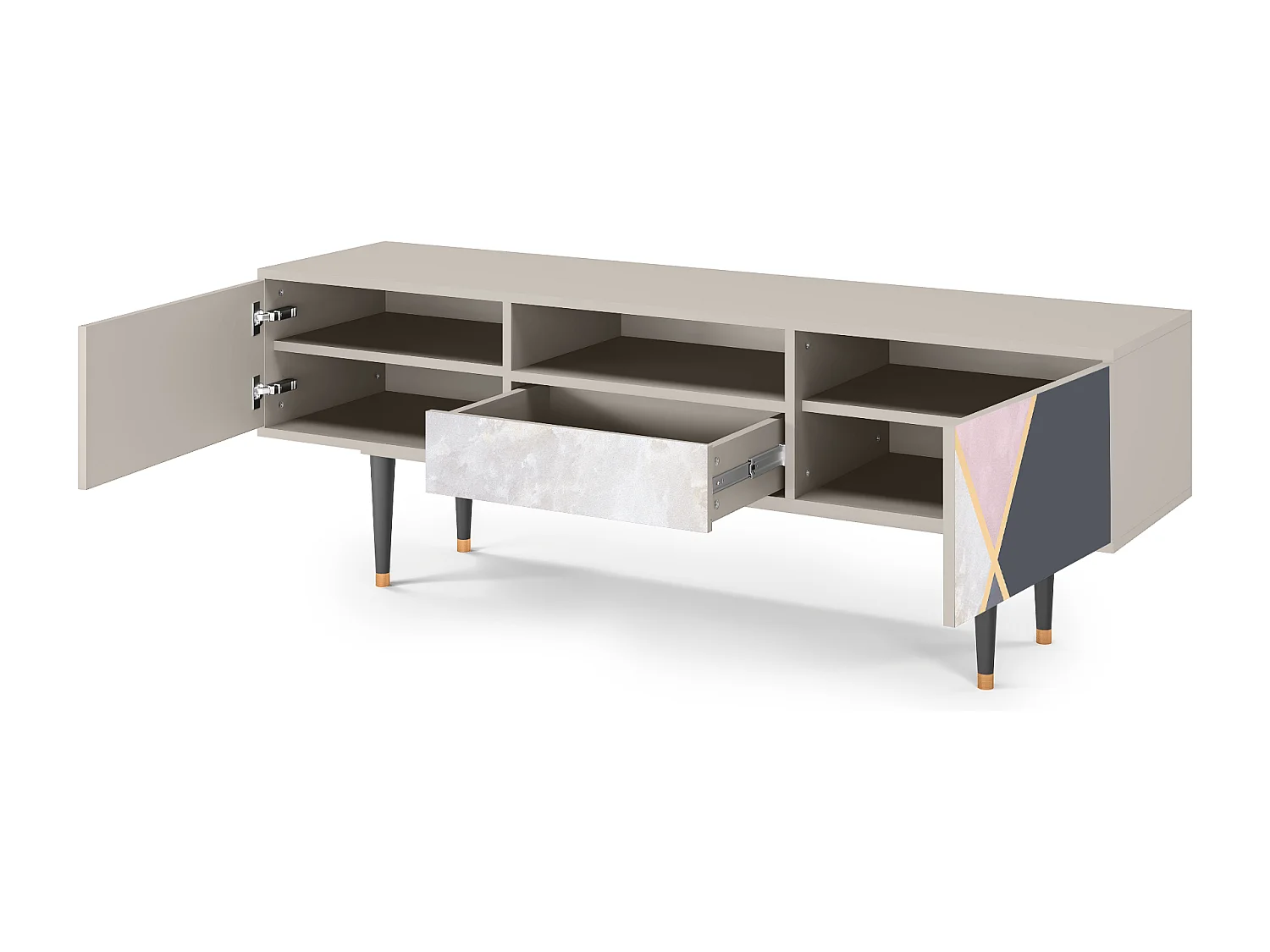 Meuble TV - 170х59х41 cm - T6 - Ideal Harmony, Sable