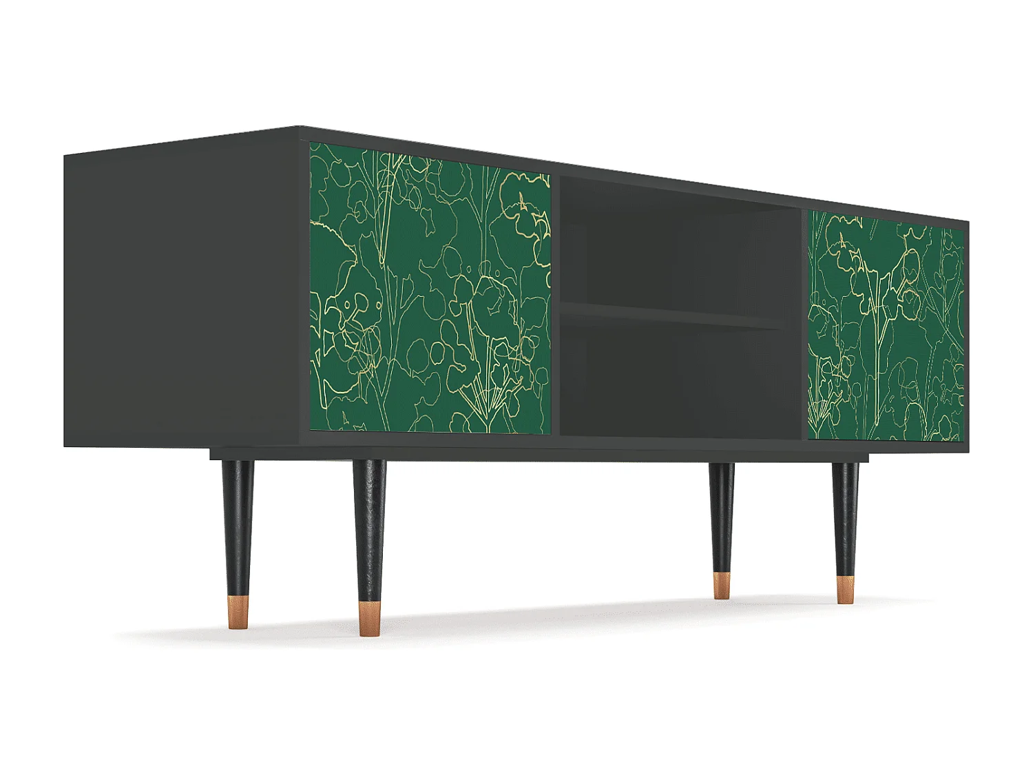 Meuble TV - 170х69х48 cm - T2 - Emerald Forest, Anthracite