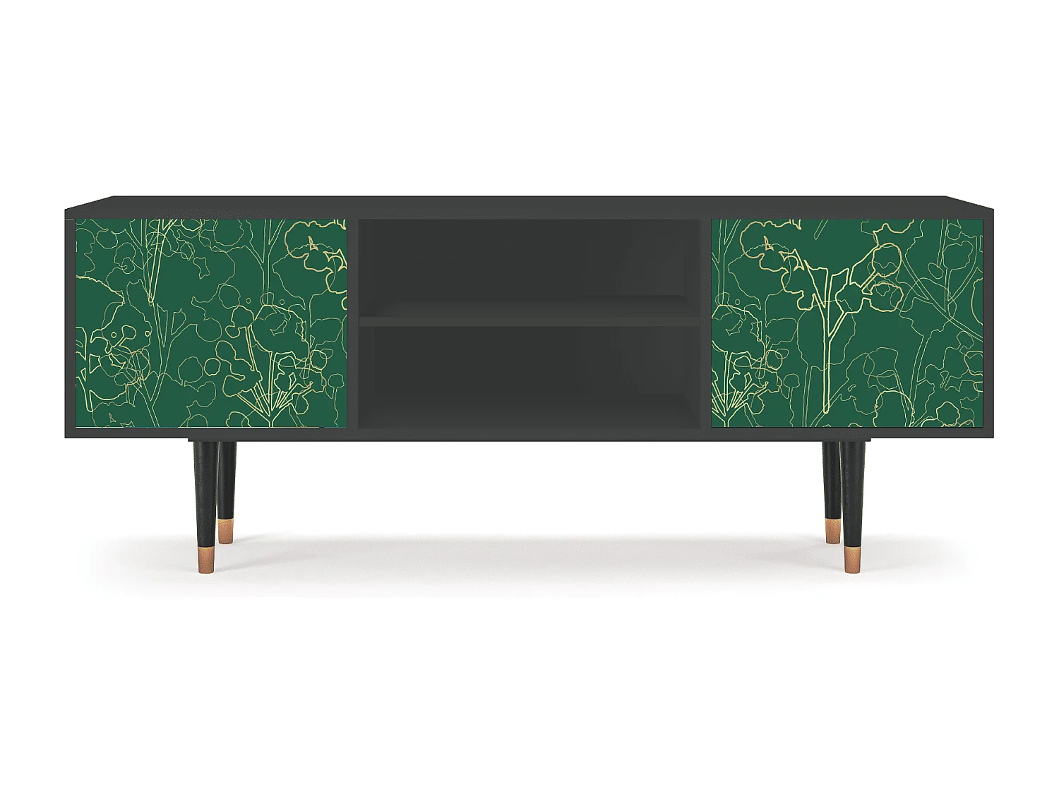 Mueble de TV - 170х69х48 cm - T2 - Emerald Forest, Antracite