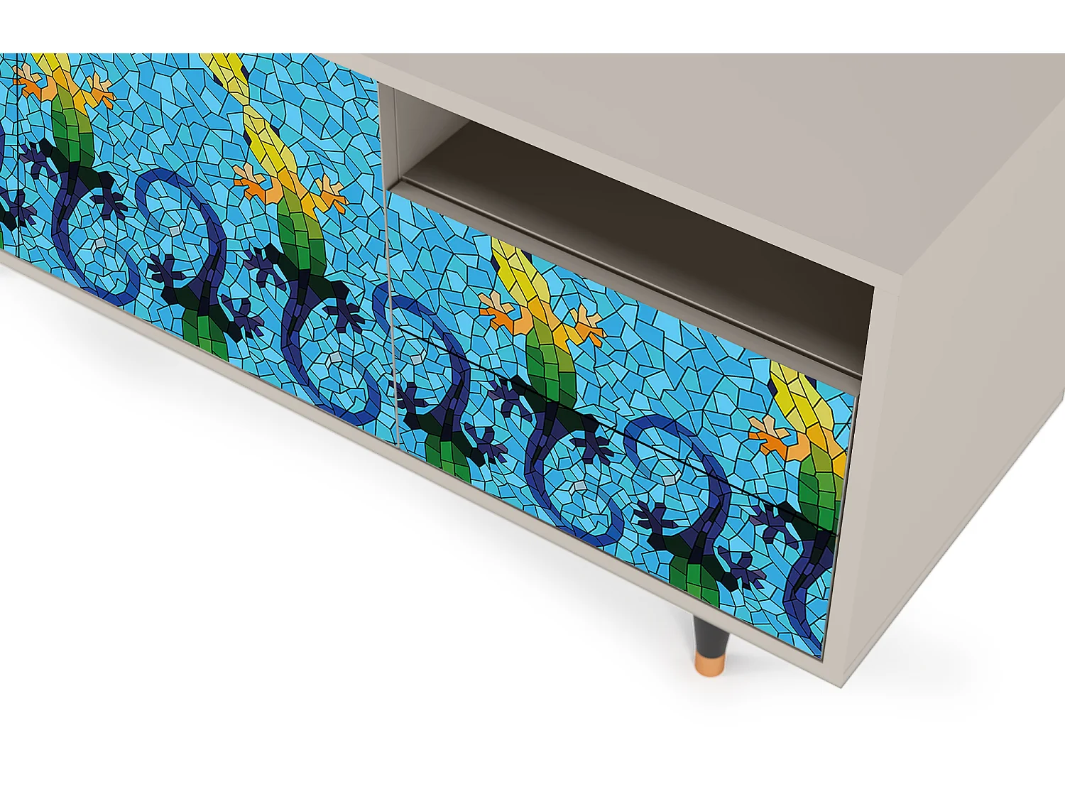 Meuble TV - 125х56х41 cm - T7 - Gaudi's Lizard, Sable