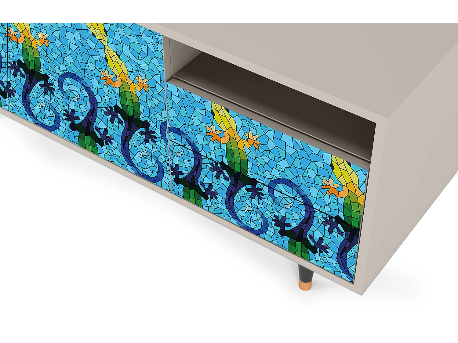 Meuble TV - 125х56х41 cm - T7 - Gaudi's Lizard, Sable