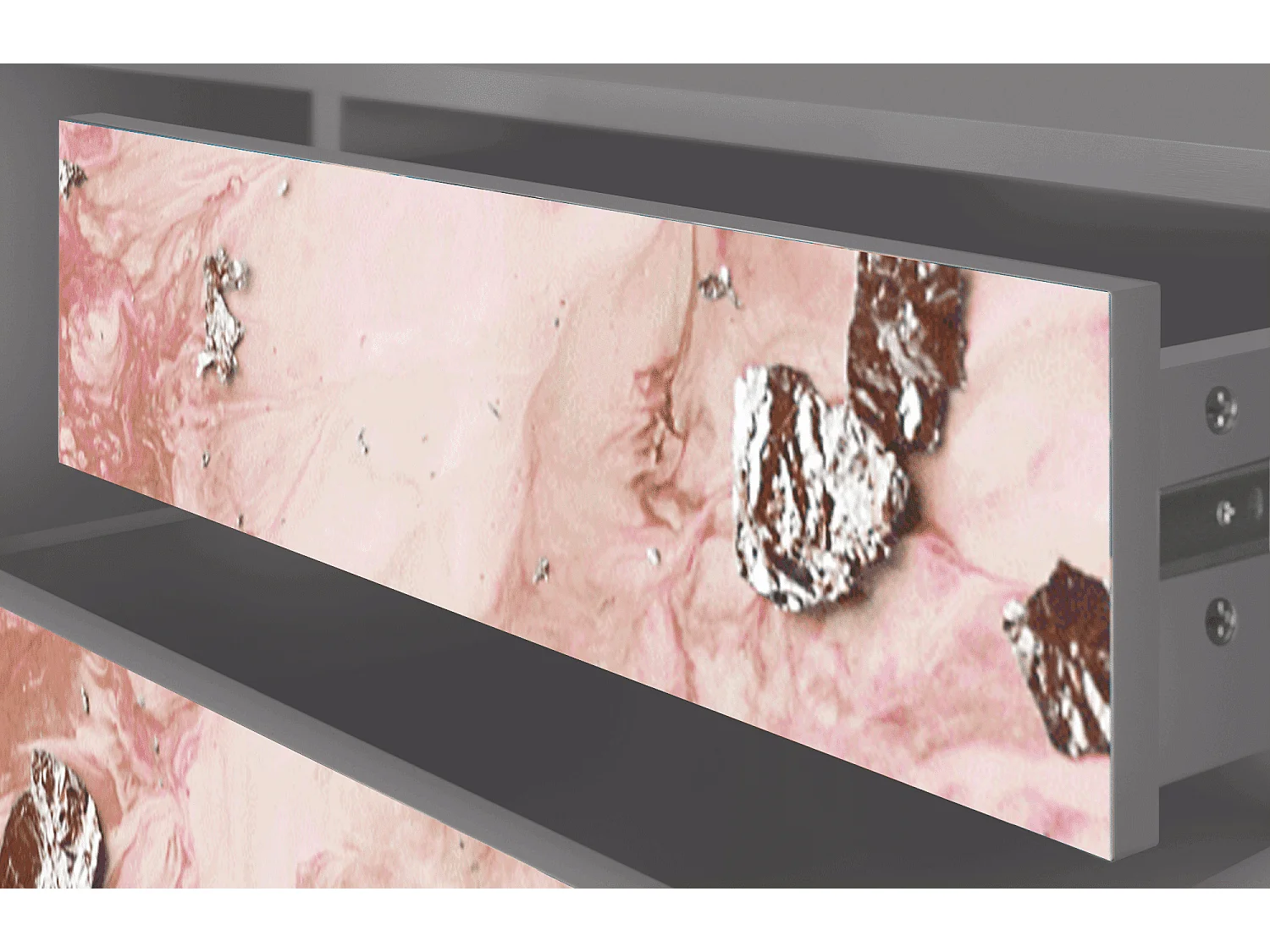 Mobile TV - 170х59х48 cm - T4 - Cotton Candy, Grigio