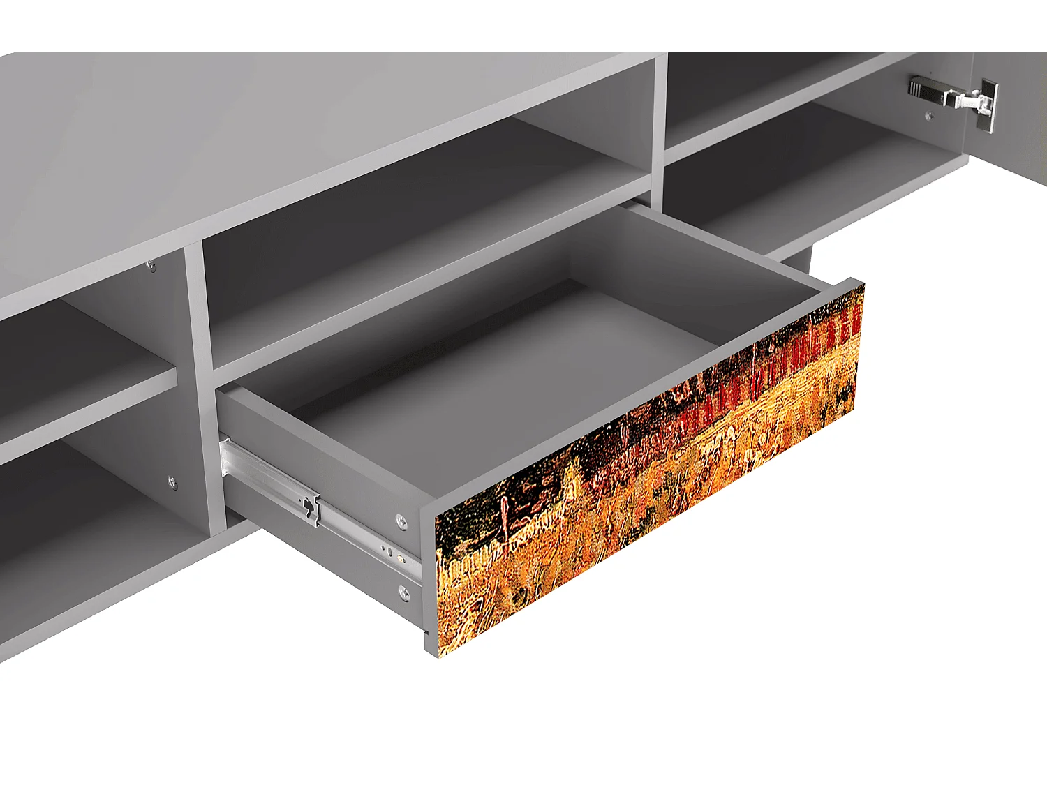 Szafka RTV - 170х59х41 cm - T6 - The Banks, Szary