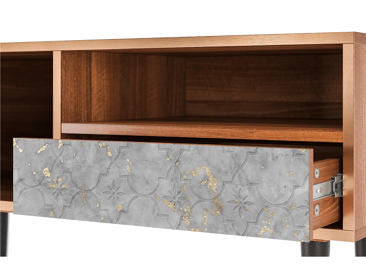 Meuble TV - 115х59х48 cm - T3 - Mariana Trench, Noyer