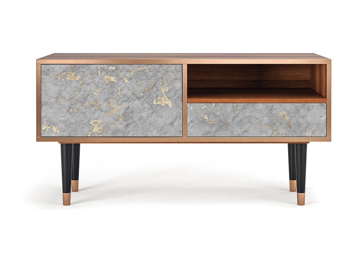 Mobile TV - 115х59х48 cm - T3 - Mariana Trench, Noce