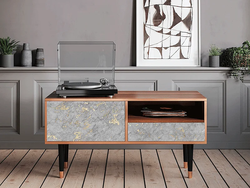 Mobile TV - 115х59х48 cm - T3 - Mariana Trench, Noce