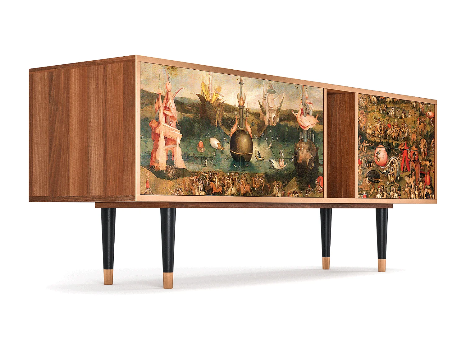 Meuble TV - 170х69х48 cm - T1 - Garden of Delights , Noyer