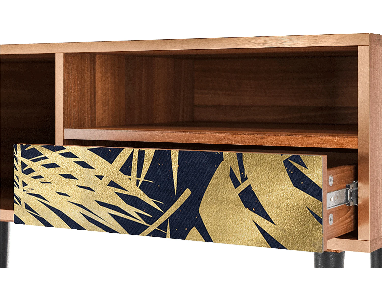 Meuble TV - 115х59х48 cm - T3 - Jungle Vibes, Noyer