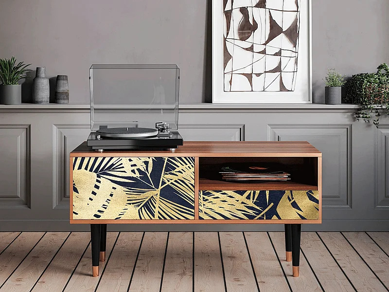 Meuble TV - 115х59х48 cm - T3 - Jungle Vibes, Noyer