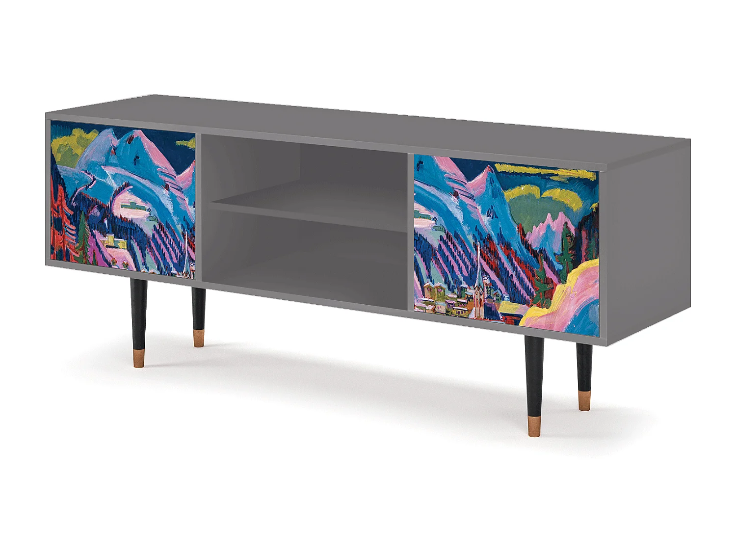 TV-meubel - 170х69х48 cm - T2 - Davos Winter, Grijs