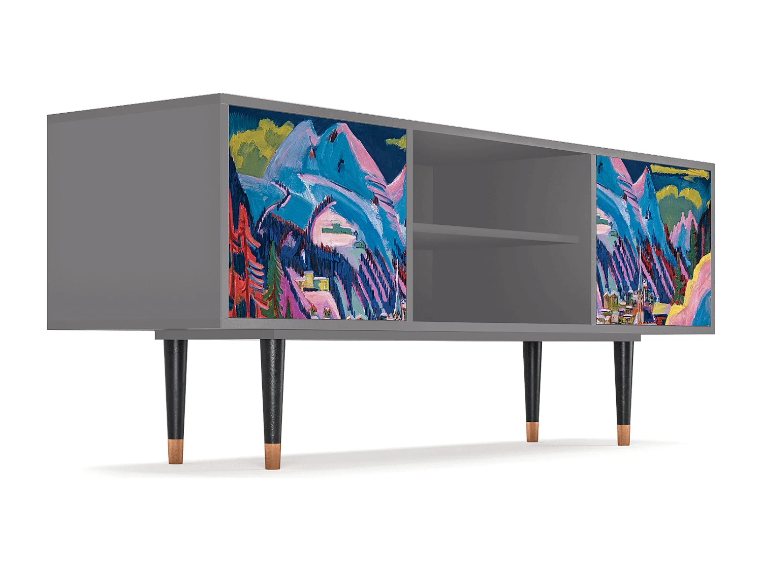 TV-meubel - 170х69х48 cm - T2 - Davos Winter, Grijs