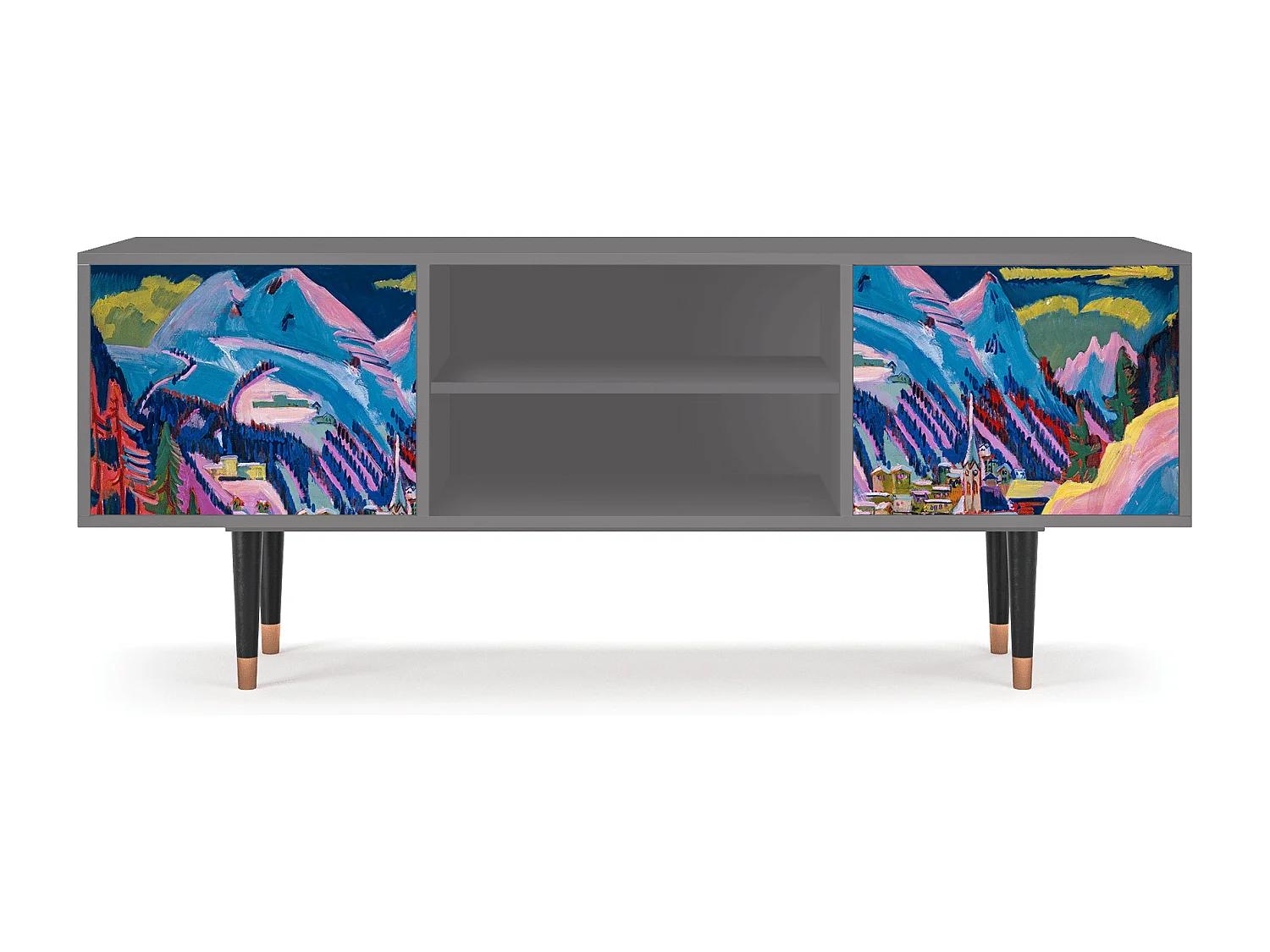 TV-meubel - 170х69х48 cm - T2 - Davos Winter, Grijs