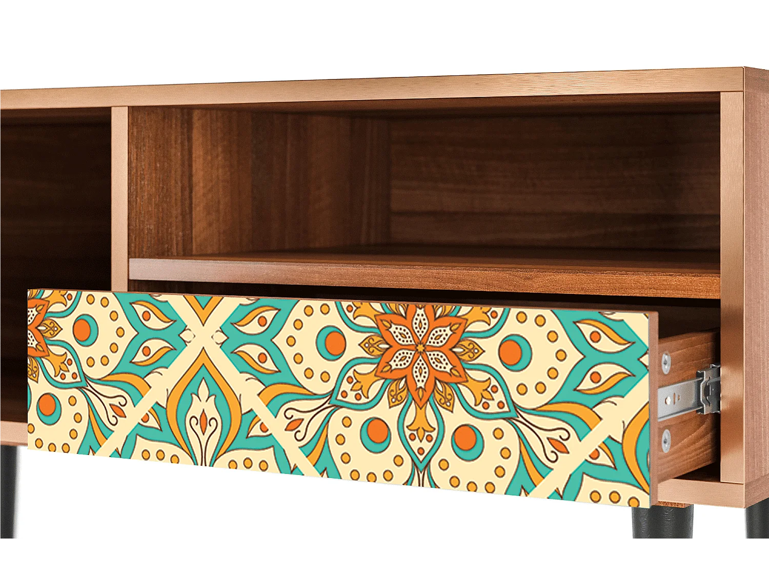 Mobile TV - 115х59х48 cm - T3 - Hindu Daisy, Noce