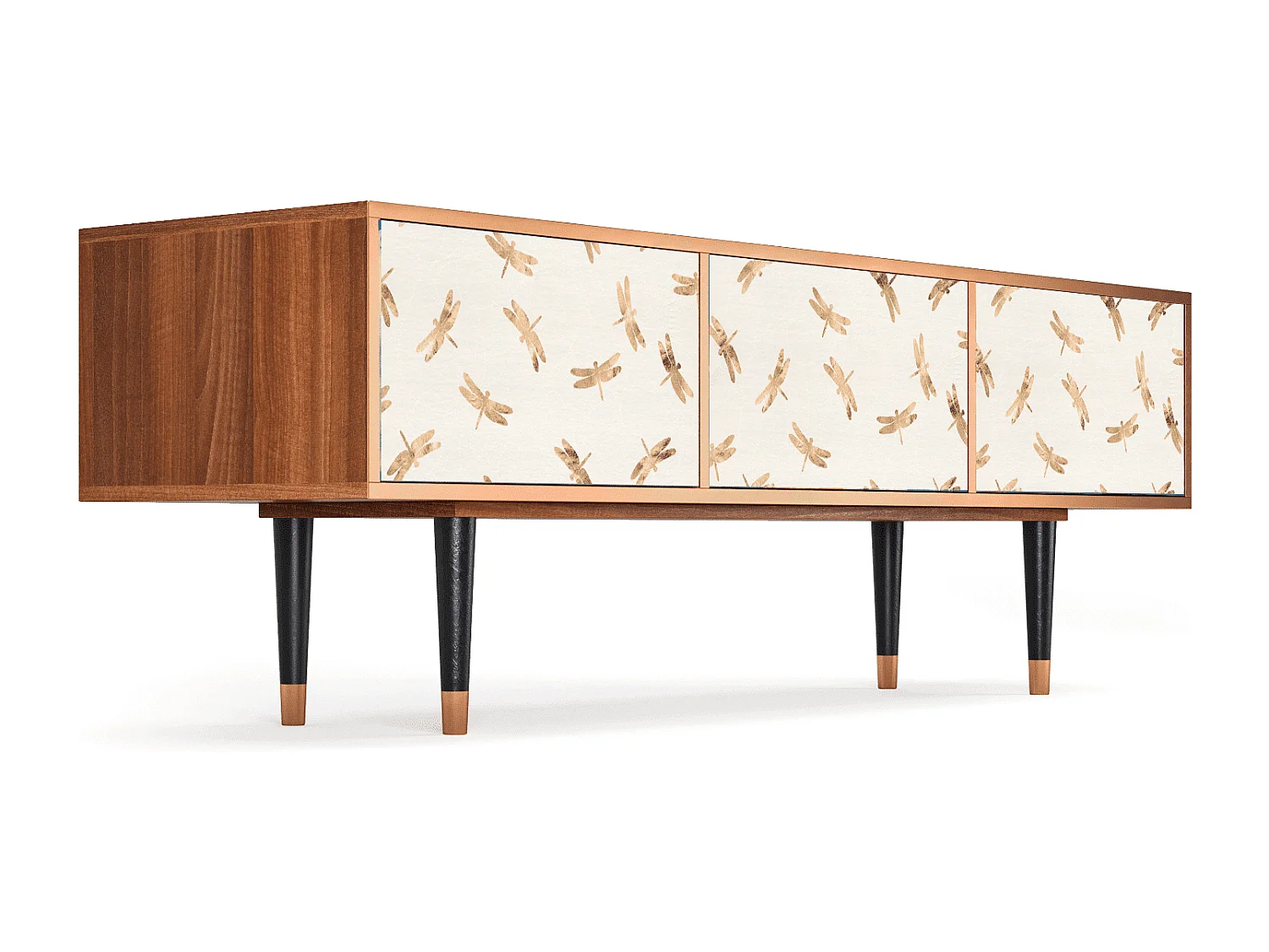 Meuble TV - 170х59х48 cm - T4 - Nude Dragonflies, Noyer