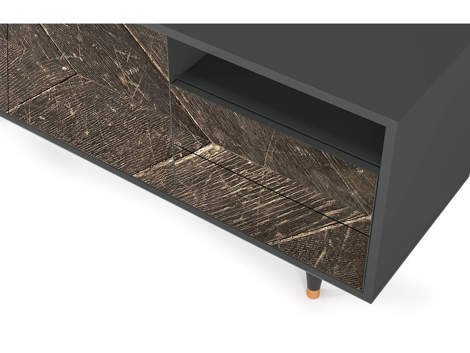 Meuble TV - 125х56х41 cm - T7 - Wise Tree, Anthracite