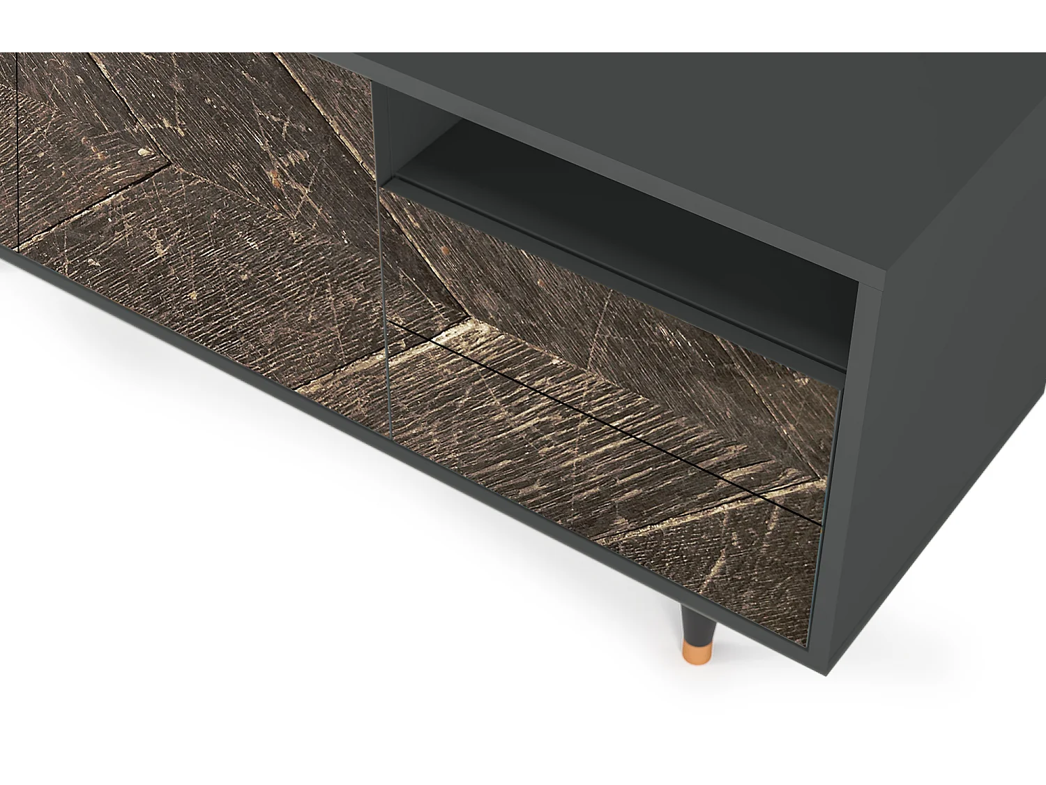 Meuble TV - 125х56х41 cm - T7 - Wise Tree, Anthracite