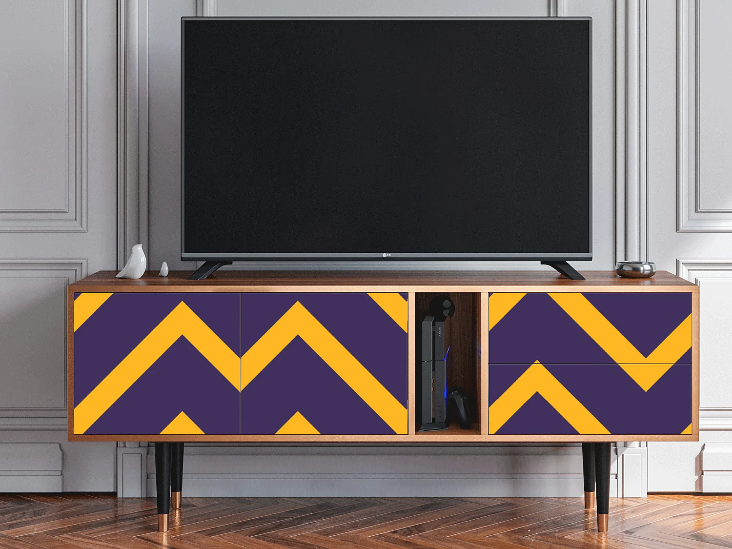 Meuble TV - 170х69х48 cm - T1 - The Brightest Way, Noyer