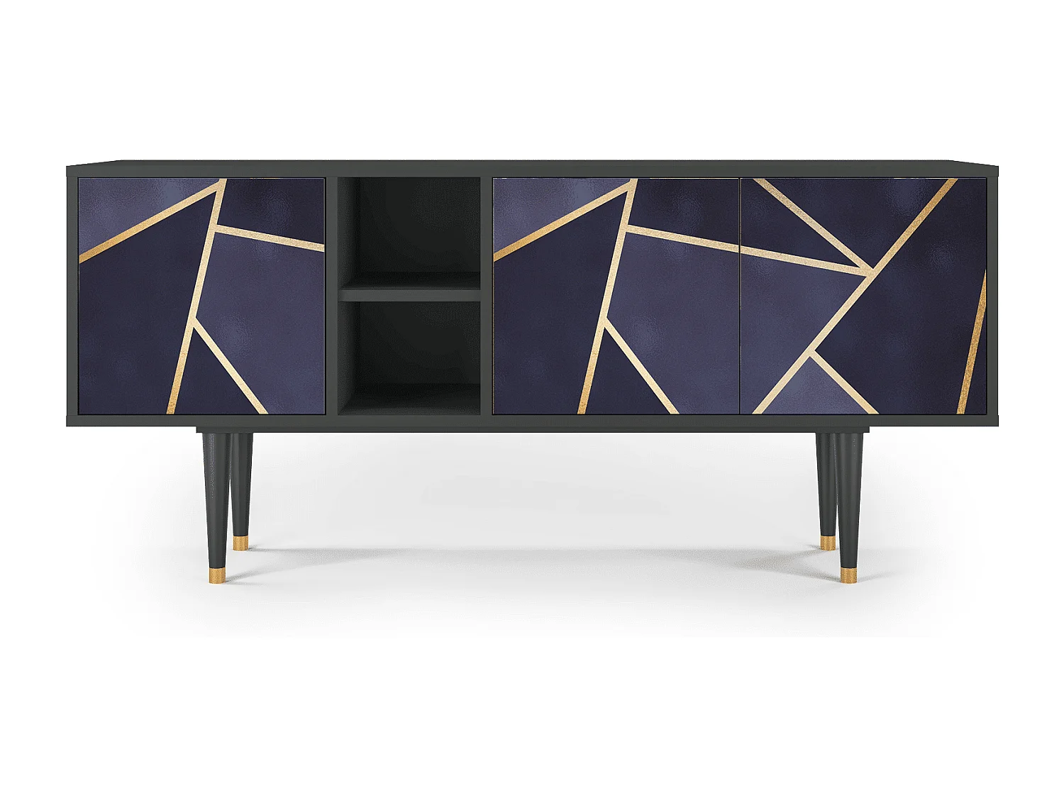 Meuble TV - 150х69х41 cm - T5 - The Amethyst, Anthracite