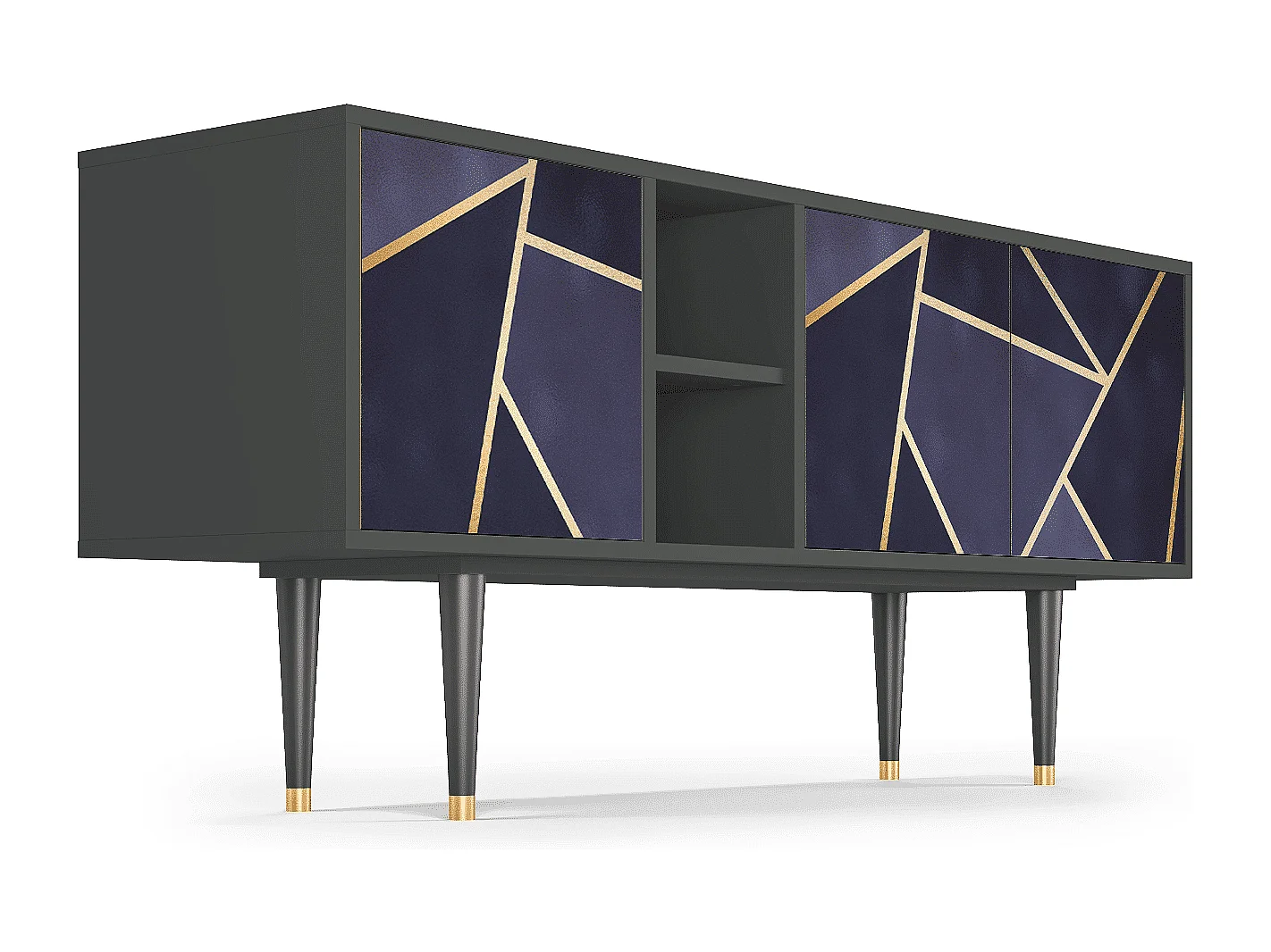 Meuble TV - 150х69х41 cm - T5 - The Amethyst, Anthracite