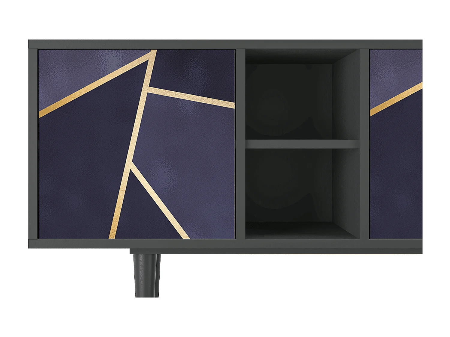Meuble TV - 150х69х41 cm - T5 - The Amethyst, Anthracite