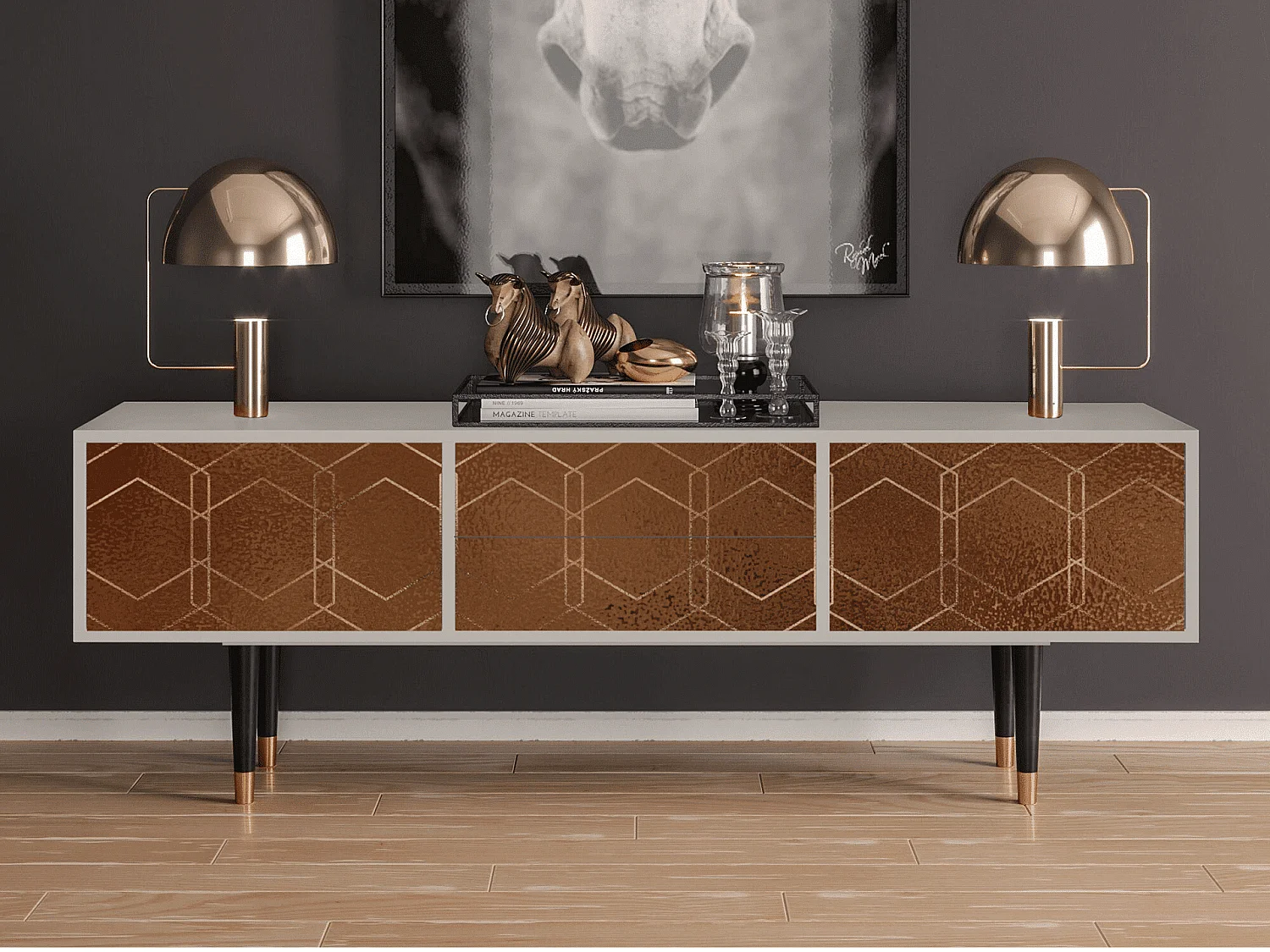 Mueble de TV - 170х59х48 cm - T4 - Chocolate Bar, Arena