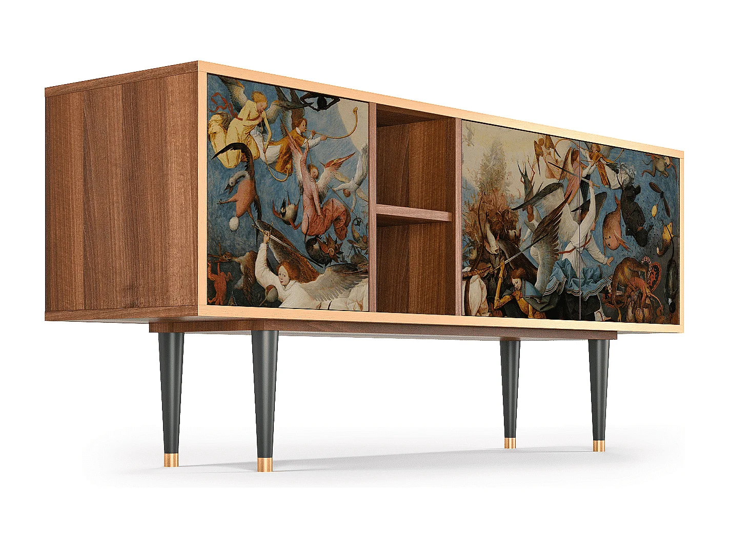 Meuble TV - 150х69х41 cm - T5 - The Fall, Noyer