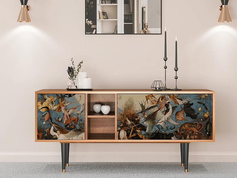 Szafka RTV - 150х69х41 cm - T5 - The Fall, Orzech