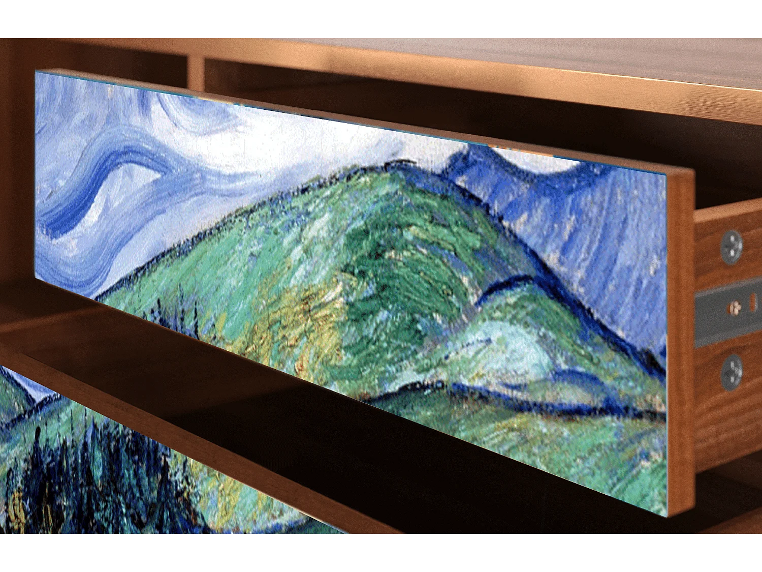 TV-meubel - 170х59х48 cm - T4 - Landscape, Walnoot