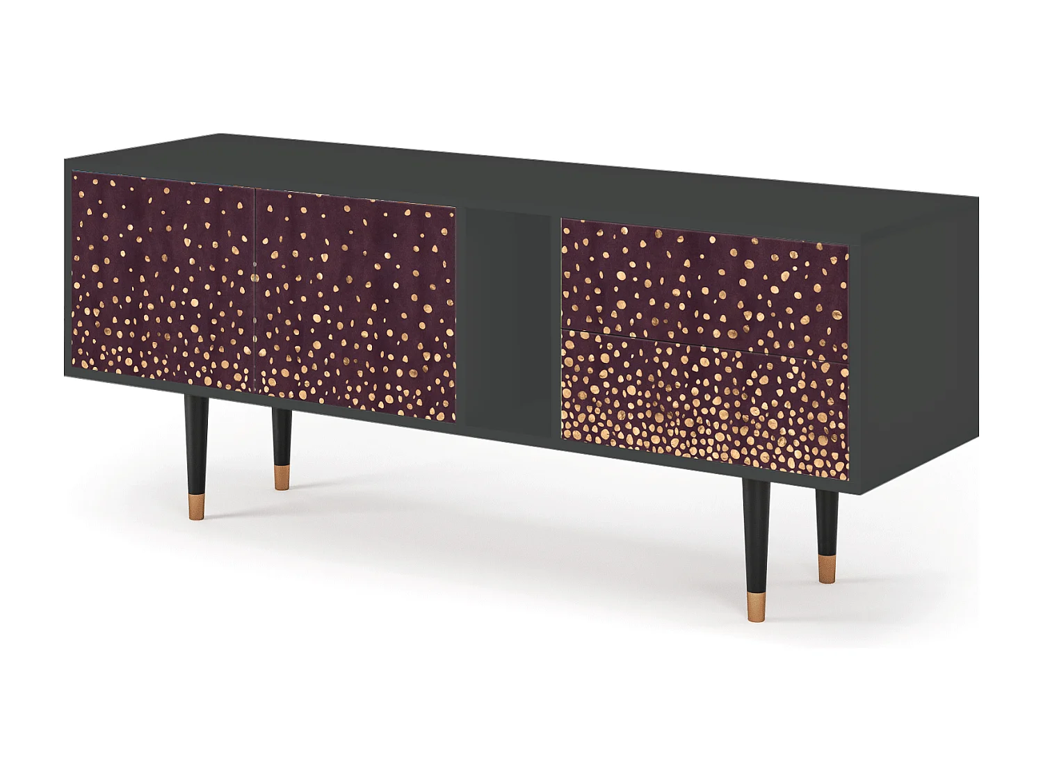 Mueble de TV - 170х69х48 cm - T1 - Glowworms, Antracite