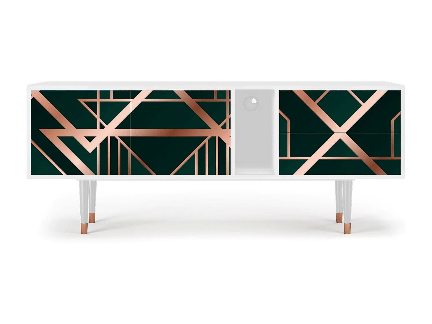 Mobile TV - 170х69х48 cm - T1 - Emerald Gatsby, Bianco