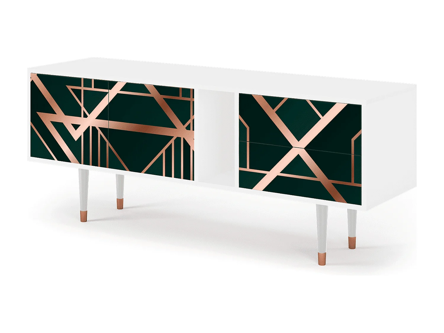 Mobile TV - 170х69х48 cm - T1 - Emerald Gatsby, Bianco