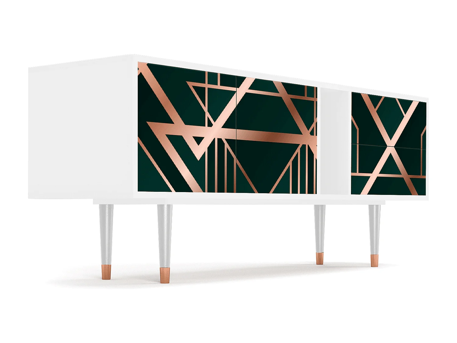 Mobile TV - 170х69х48 cm - T1 - Emerald Gatsby, Bianco